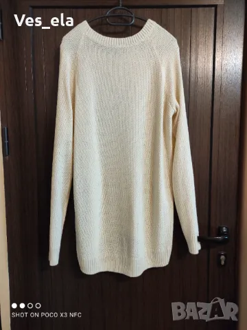издължен пуловер , снимка 3 - Блузи с дълъг ръкав и пуловери - 49147522