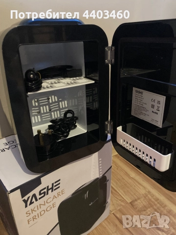 Мини хладилник YASHE Mini Fridge 4 литра 220V-12V DC Черен, снимка 2 - Хладилници - 52885637