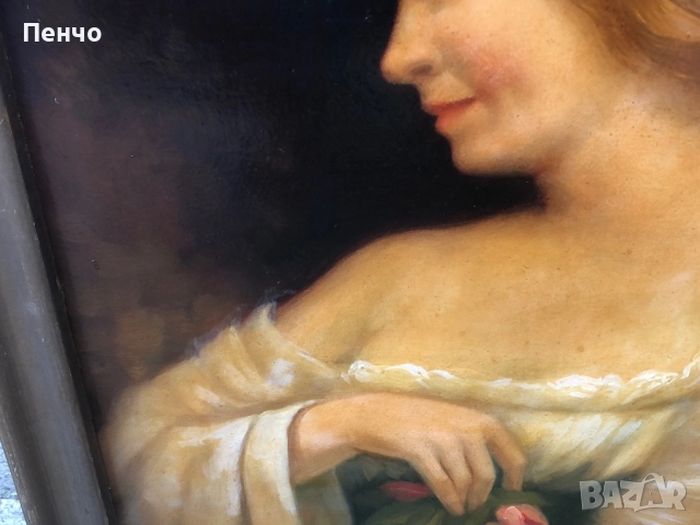 стара българска картина - худ. Азов - 1983г., снимка 11 - Антикварни и старинни предмети - 52508783