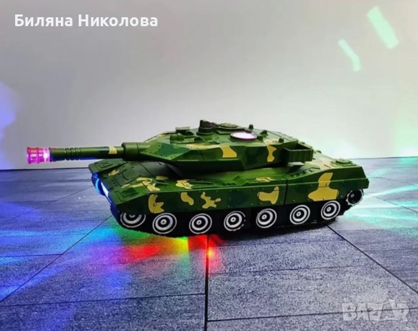 Трансформируем танк, бронирана кола, работещ с батерии робот, снимка 5 - Играчки за стая - 52579260