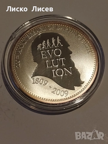 Юбилеен сет Тувалу 2х 1 долар 2009г. Чарлз Дарвин, снимка 10 - Нумизматика и бонистика - 53333113