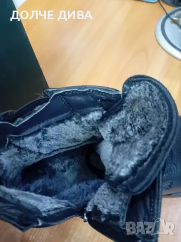 НАМАЛЕНИЕ МЪЖ.БОТИ м30710 черни естествена кожа, снимка 4 - Мъжки боти - 47362594