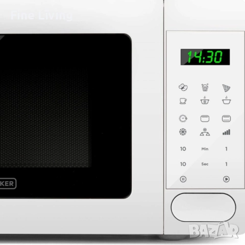 Микровълнова с грил Black+Decker BXMZ701E – 20L, 700W, дигитално управление, автоматични програми и , снимка 4 - Микровълнови - 52096077