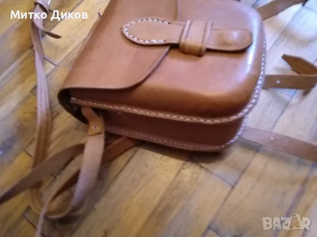 Чанта раничка нова естествена кожа 18х14х8см унисекс, снимка 4 - Раници - 49069634