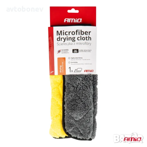 Микрофибърна кърпа за кола с висока плътност AMIO 40x30см-800гр/m2, снимка 5 - Аксесоари и консумативи - 51042440