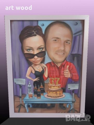 Ръчно рисувани портрет или карикатура/шарж по снимка, снимка 12 - Други ценни предмети - 27567566