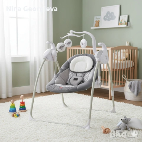 Електрическа люлка за бебе Zizito Hana, снимка 2 - Детски люлки - 53276598
