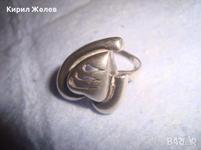 СТИЛИЗИРАН СЪРЦЕВИДЕН СТАР СРЕБЪРЕН АЖУРЕН АРТ ПРЪСТЕН СРЕБРО 925 МАЙСТОРСКА ИЗРАБОТКА 6709, снимка 15 - Пръстени - 36817846