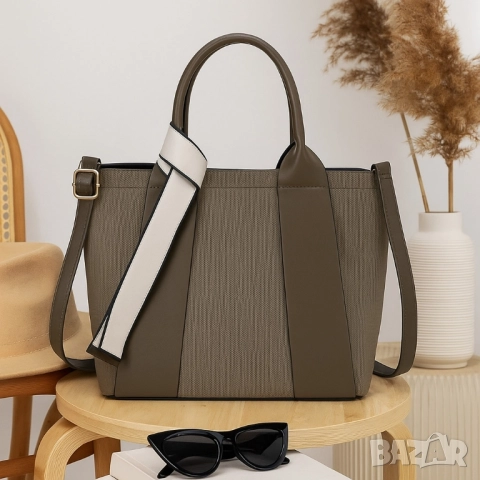 Дамска чанта с идеална вместимост и елегантен дизайн с включено портмоне, снимка 6 - Чанти - 51883992