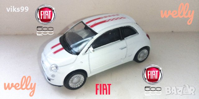 Fiat 500 2007 Welly 44009 1:43, снимка 1 - Колекции - 41137574