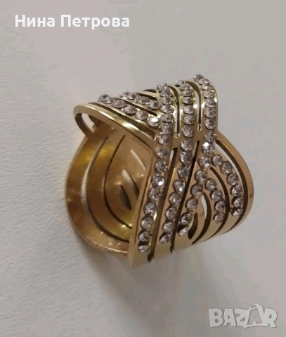 Комплект от медицинска стомана колие и гривна подарък пръстен с размери , снимка 2 - Колиета, медальони, синджири - 53290563