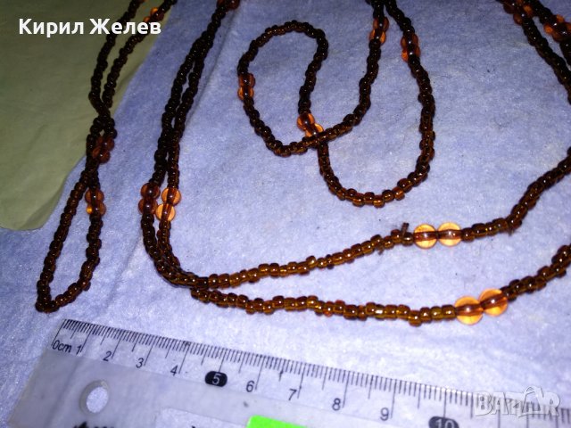 СТАРО ДЪЛГО РЕТРО АРТ ГЕРДАНЧЕ МЪНИСТЕНО КОЛИЕ с ЦИТРИН 34728, снимка 5 - Антикварни и старинни предмети - 39202029