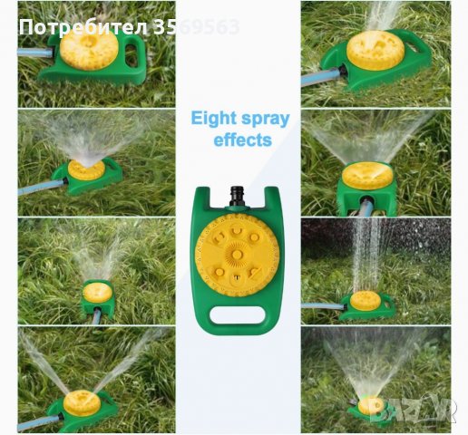 Детска градинска пръскачка за вода Anpro, 8 схеми на пръскане, страхотни игри на открито за деца, снимка 6 - Градинска техника - 39081805
