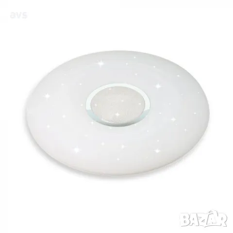 LED плафон кръгъл/блестящ 60/30W 3в1 с дистанционно управление VT-8556 V-TAC бял