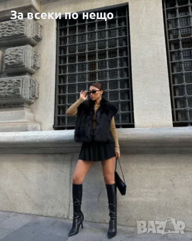 Дамски пухен елек - 2 налични цвята Код A135, снимка 5 - Елеци - 47552651