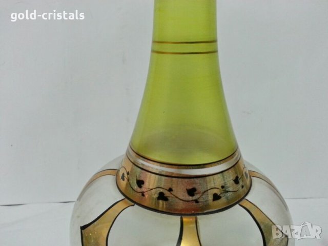 антикварна гарафа цветно стъкло, снимка 4 - Антикварни и старинни предмети - 27162809