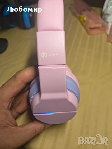iClever Детски Bluetooth слушалки, Цветни LED светлини, Детски слушалки с ограничение , снимка 3 - Bluetooth слушалки - 50667337