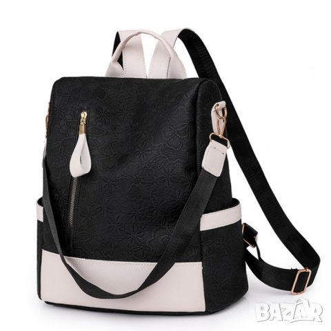 Дамска чанта - раница Black 1099, снимка 3 - Чанти - 43055398
