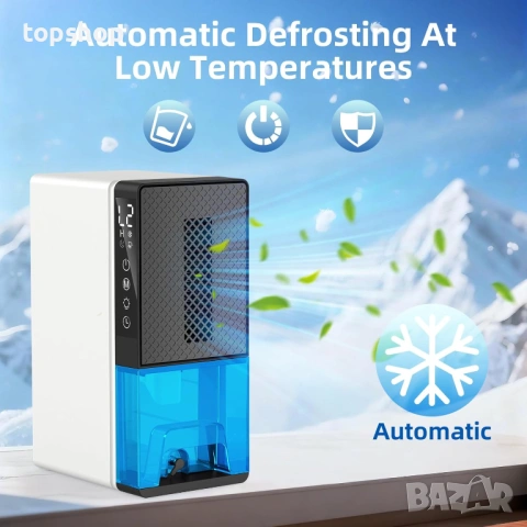 Мощен Влагоабсорбатор HomeNova 2.3L – 500мл/ден, Тих режим, Таймер и RGB  , снимка 2 - Друга електроника - 53406498