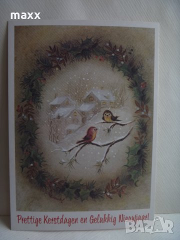 Картичка птички Presttige Kerstdagen en Gelukkig Nieuwajaar 2
