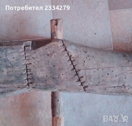 Стар дървен ЯРЕМ,хомут за волски впряг, ръчно издялан от майстор през турски времена., снимка 5 - Антикварни и старинни предмети - 37827558