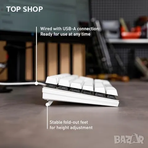 Нова Професионална CHERRY MX2A BROWN Клавиатура, Издръжлива, Тиха, снимка 5 - Захранвания и кутии - 49945205