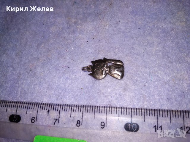Старо СРЕБЪРНО ФИГУРАЛНО МЕДАЛЬОНЧЕ - КОТЕНЦЕ АРТ ВИСУЛКА ПЕНДАНТ СРЕБРО 32440, снимка 8 - Антикварни и старинни предмети - 39226370