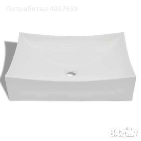 Керамична мивка в силно гланцирано бяло, снимка 2 - Мивки - 44865115