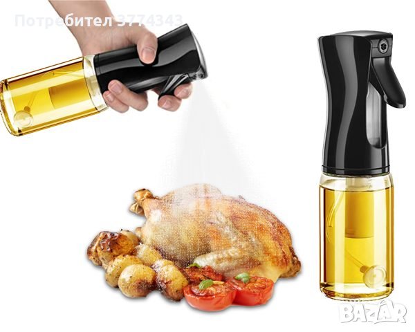 Стъклена бутилка – диспенсър за олио или оцет, снимка 4 - Аксесоари за кухня - 43060678