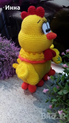 Великденски подаръци. Пиле в розово. Плетена играчка. Ръчно изработена., снимка 11 - Плюшени играчки - 39875402