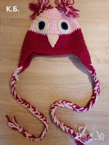 Ръчно плетена шапка за 1/2 г. Нова!, снимка 2 - Бебешки шапки - 43880545