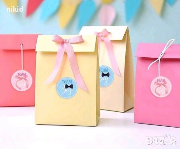 100 бр girl boy пола бебе gender party малки самозалепващи лепенки стикери ръчна изработка подарък, снимка 3 - Други - 51291875