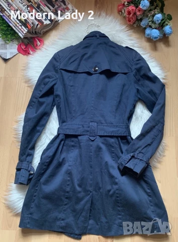 Тъмно син тренч Орсай, снимка 3 - Палта, манта - 50999754