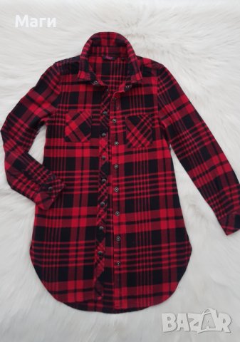 Детска карирана туника 7-8 години, снимка 6 - Детски Блузи и туники - 43025516