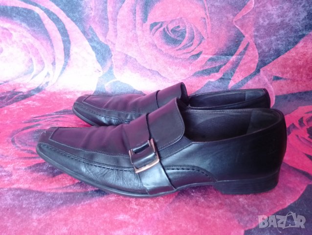Черни Унисекс обувки от естествена кожа 43 номер , снимка 1 - Дамски ежедневни обувки - 38913885