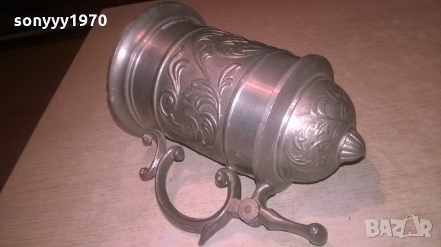 МЕТАЛНА РЕТРО ХАЛБА-16Х14Х10СМ-ВНОС ХОЛАНДИЯ, снимка 4 - Антикварни и старинни предмети - 27810380