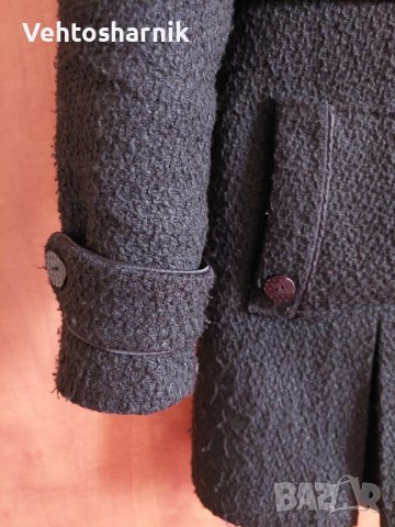 ДЕНС дамско черно палто в размер S, снимка 3 - Палта, манта - 43101362