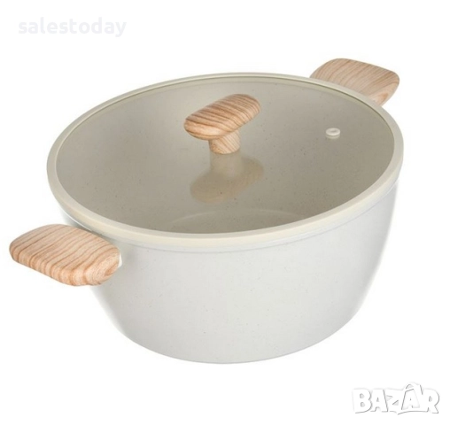 Керамична тенджера с незалепващо покритие + капак