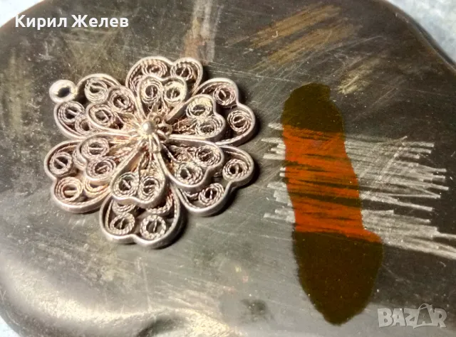 СТАРИНЕН РАЗКОШЕН ФЛОРАЛЕН ФИЛИГРАНЕН СРЕБЪРЕН МЕДАЛЬОН СРЕБРО ВИСОКА ПРОБА МАЙСТОРСКА РАБОТА 48344, снимка 3 - Антикварни и старинни предмети - 49122521