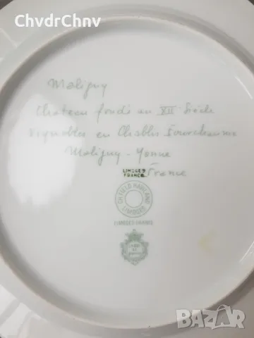 6бр Limoges Chateau Vin/ЛИМОЖ стара френска колекционерска декоративна порцеланова чиния-картина, снимка 4 - Колекции - 48068437