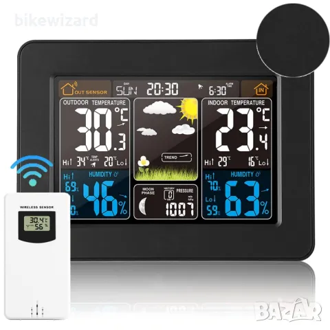 Метеорологична станция с цветен дисплей външен сензор НОВА, снимка 1