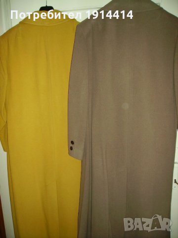 Елегантни дамски палта - жълто и бежово, размер 50-52,, снимка 7 - Палта, манта - 27944760