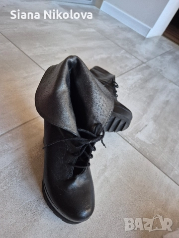 дамски боти на платформа естествена кожа нови, снимка 5 - Дамски боти - 52506727
