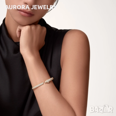 CARTIER Panthere de Cartier Gold Diamonds Дамска Гривна, снимка 9 - Гривни - 52854880