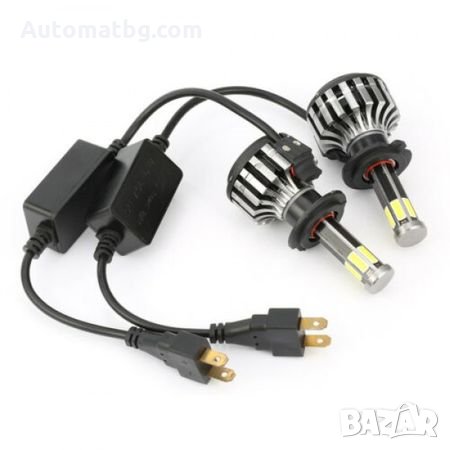 Комплект диодни крушки за фарове Automat, с 6 страни – X6S LED Headlight H7, 50W, 9-32V, снимка 4 - Аксесоари и консумативи - 28082284
