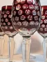 сервиз за вино 6 чаши рубинен кристал  1/5, снимка 2