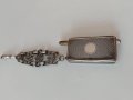 Сребърен 900 проба кибритник с ниело/ Late 19th Century French Silver, Gold & Niello Vesta case/, снимка 2