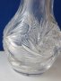 Стара кристална ваза със сребърна гривна., снимка 7
