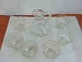 ретро стъклени чаши чашки и каничка , снимка 6