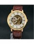Механичен часовник с кафява кожена каишка - Tivoli (005), снимка 5